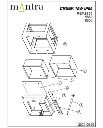 CREEK * PLAFON/APLIQUE EXTERIOR BLANCO LED IP65 - 15W - CCT